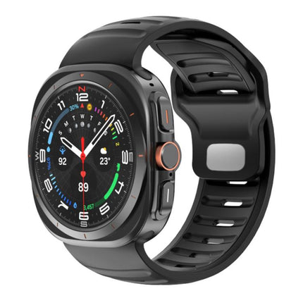 Striped Two Color Silicone Watch Band, For Samsung Galaxy Watch Ultra 47mm / Ultra 2025 - DealBuddy