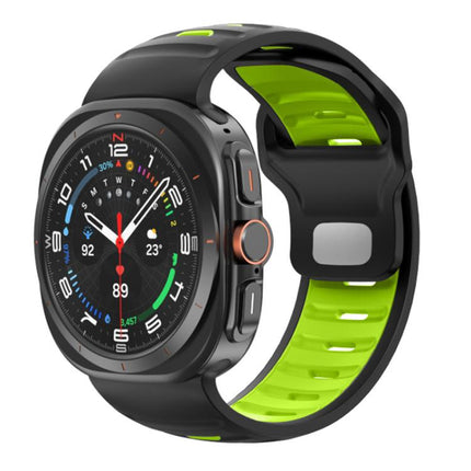 Striped Two Color Silicone Watch Band, For Samsung Galaxy Watch Ultra 47mm / Ultra 2025 - DealBuddy