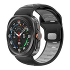 Striped Two Color Silicone Watch Band