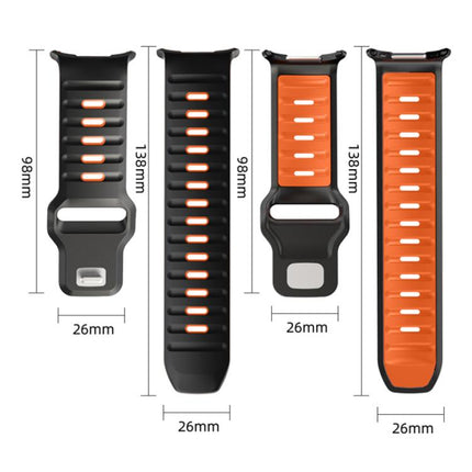 Striped Two Color Silicone Watch Band
