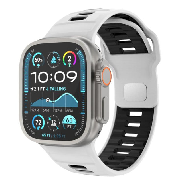 Checkered Reverse Buckle Silicone Watch Band