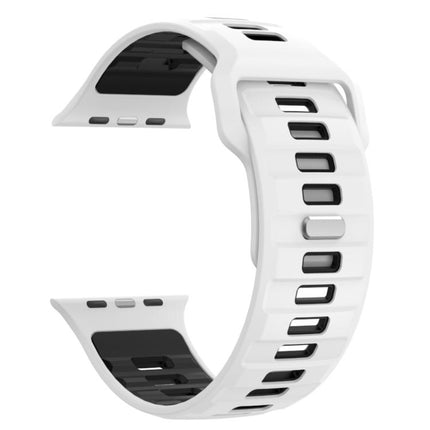 Checkered Reverse Buckle Silicone Watch Band, For Apple Watch 46mm / 49mm / 45mm / 44mm - DealBuddy