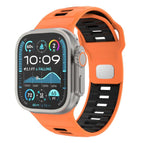 For Apple Watch 46mm / 49mm / 45mm / 44mm / Orange Black