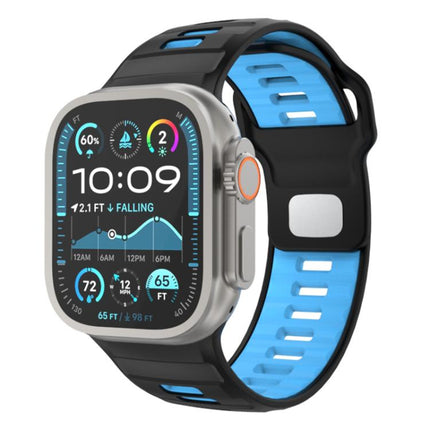 Checkered Reverse Buckle Silicone Watch Band, For Apple Watch 46mm / 49mm / 45mm / 44mm - DealBuddy