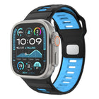 Checkered Reverse Buckle Silicone Watch Band, For Apple Watch 46mm / 49mm / 45mm / 44mm - DealBuddy