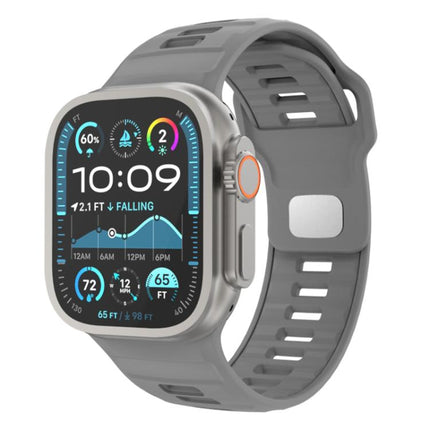 Checkered Reverse Buckle Silicone Watch Band, For Apple Watch 46mm / 49mm / 45mm / 44mm - DealBuddy