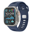 Checkered Reverse Buckle Silicone Watch Band, For Apple Watch 46mm / 49mm / 45mm / 44mm - DealBuddy