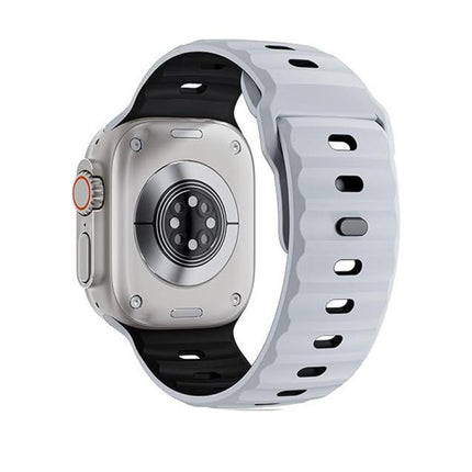 Dual-Color Mecha Armor Silicone Watch Band