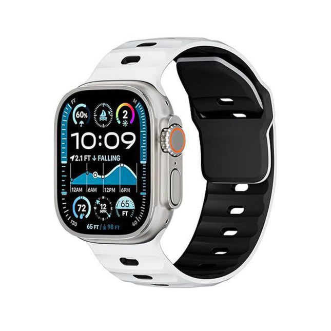 Dual-Color Mecha Armor Silicone Watch Band