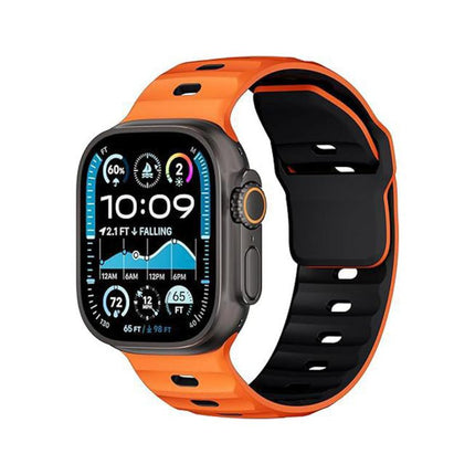 Dual-Color Mecha Armor Silicone Watch Band