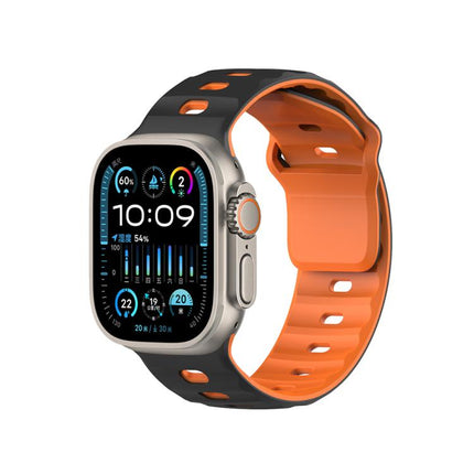 Dual-Color Mecha Armor Silicone Watch Band