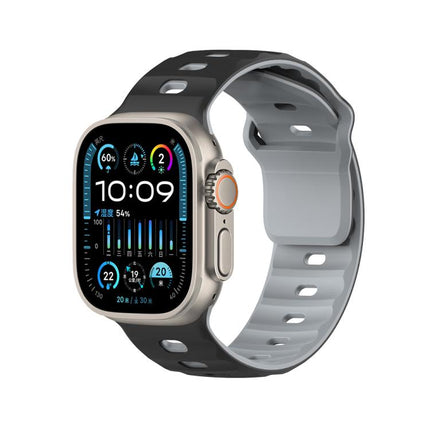 Dual-Color Mecha Armor Silicone Watch Band