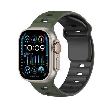 Dual-Color Mecha Armor Silicone Watch Band