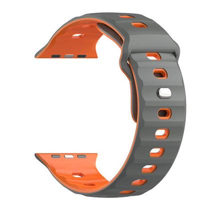 Dual-Color Mecha Armor Silicone Watch Band