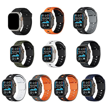 Dual-Color Mecha Armor Silicone Watch Band