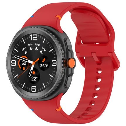 For Samsung Galaxy Watch8 Classic 46mm / Watch8 44mm / 40mm xDfind Stitched Solid Color Silicone Watch Band - DealBuddy