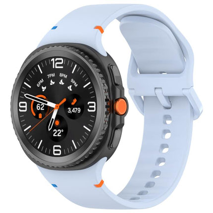 For Samsung Galaxy Watch8 Classic 46mm / Watch8 44mm / 40mm xDfind Stitched Solid Color Silicone Watch Band - DealBuddy