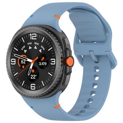 For Samsung Galaxy Watch8 Classic 46mm / Watch8 44mm / 40mm xDfind Stitched Solid Color Silicone Watch Band - DealBuddy