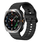 For Samsung Galaxy Watch8 Classic 46mm / Watch8 44mm / 40mm xDfind Wavy Grain Stitched Silicone Watch Band, L - DealBuddy