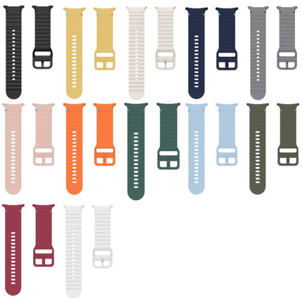 For Samsung Galaxy Watch8 Classic 46mm / Watch8 44mm / 40mm xDfind Wavy Grain Stitched Silicone Watch Band - DealBuddy