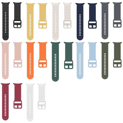 For Samsung Galaxy Watch8 Classic 46mm / Watch8 44mm / 40mm xDfind Wavy Grain Stitched Silicone Watch Band, L - DealBuddy