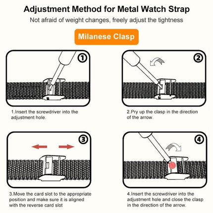 xDfind Milanese Buckle Metal Watch Band