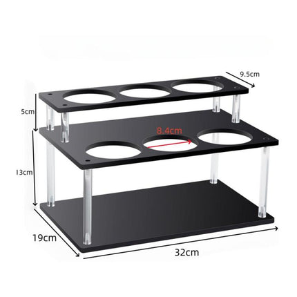 YX164 Acrylic 2 Tier Coffee Syrups Bottle Rack Organizer