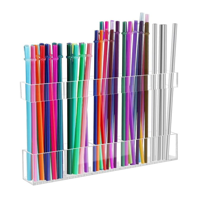 YX166 Acrylic Straw Wall Mount Bracket, with Double Sided Adhesion Stickers