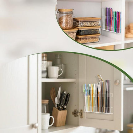 YX166 Acrylic Straw Wall Mount Bracket, with Double Sided Adhesion Stickers