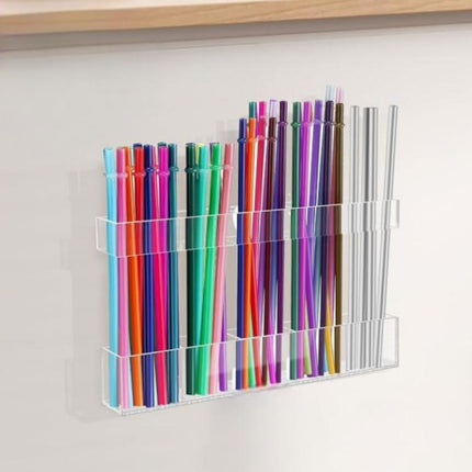 YX166 Acrylic Straw Wall Mount Bracket, with Double Sided Adhesion Stickers
