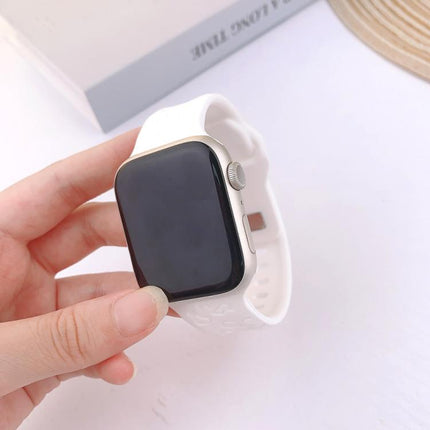 Buckle Concave Leopard Silicone Watch Band, For Apple Watch 46mm / 49mm / 45mm / 44mm, For Apple Watch 42mm / 41mm / 40mm / 38mm - DealBuddy