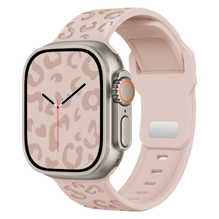 Buckle Concave Leopard Silicone Watch Band, For Apple Watch 46mm / 49mm / 45mm / 44mm, For Apple Watch 42mm / 41mm / 40mm / 38mm - DealBuddy