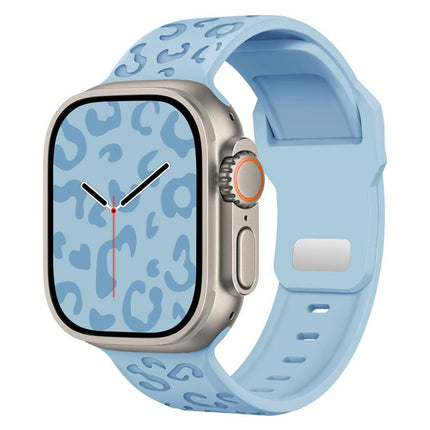 Buckle Concave Leopard Silicone Watch Band, For Apple Watch 46mm / 49mm / 45mm / 44mm, For Apple Watch 42mm / 41mm / 40mm / 38mm - DealBuddy