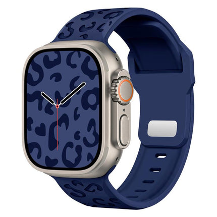 Buckle Concave Leopard Silicone Watch Band, For Apple Watch 46mm / 49mm / 45mm / 44mm, For Apple Watch 42mm / 41mm / 40mm / 38mm - DealBuddy