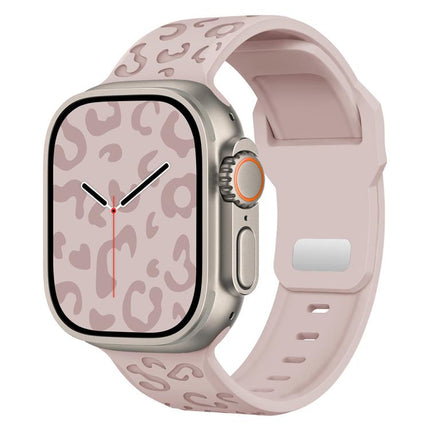 Buckle Concave Leopard Silicone Watch Band, For Apple Watch 46mm / 49mm / 45mm / 44mm, For Apple Watch 42mm / 41mm / 40mm / 38mm - DealBuddy