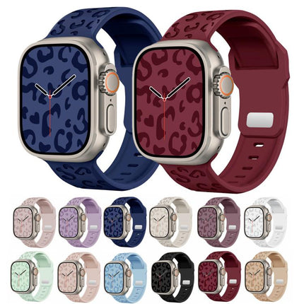 Buckle Concave Leopard Silicone Watch Band