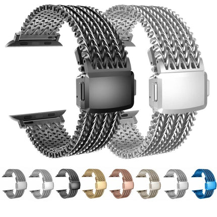 Mesh Magnetic Stainless Steel Watch Band, For Apple Watch 46mm / 49mm / 45mm / 44mm, For Apple Watch 42mm / 41mm / 40mm / 38mm - DealBuddy