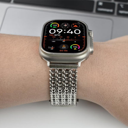 Mesh Magnetic Stainless Steel Watch Band, For Apple Watch 46mm / 49mm / 45mm / 44mm, For Apple Watch 42mm / 41mm / 40mm / 38mm - DealBuddy