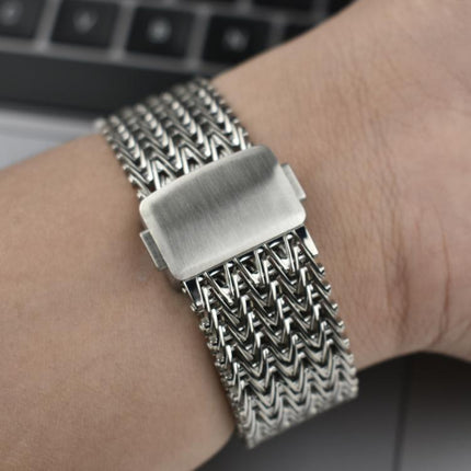 Mesh Magnetic Stainless Steel Watch Band, For Apple Watch 46mm / 49mm / 45mm / 44mm, For Apple Watch 42mm / 41mm / 40mm / 38mm - DealBuddy