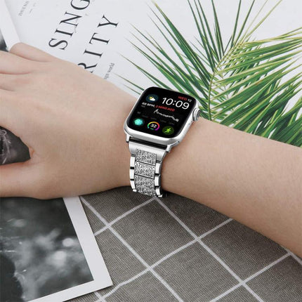 xDfind Diamond Jewelry Stainless Steel Watch Band, For Apple Watch 42 / 44 / 45 / 46 / 49mm, For Apple Watch 38 / 40 / 41 / S10 42mm - DealBuddy