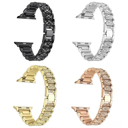 xDfind Diamond Jewelry Stainless Steel Watch Band, For Apple Watch 42 / 44 / 45 / 46 / 49mm, For Apple Watch 38 / 40 / 41 / S10 42mm - DealBuddy
