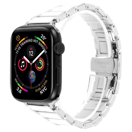 Three Beads Ceramics 18mm Steel Watch Band, For Apple Watch 46mm / 49mm / 45mm / 44mm, For Apple Watch 42mm / 41mm / 40mm / 38mm - DealBuddy