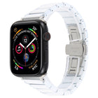 Three Beads Ceramics 18mm Steel Watch Band, For Apple Watch 46mm / 49mm / 45mm / 44mm, For Apple Watch 42mm / 41mm / 40mm / 38mm - DealBuddy