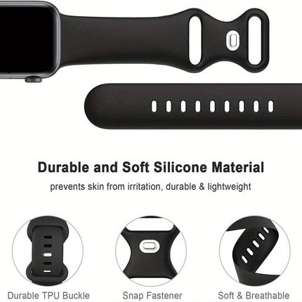 Butterfly Buckle Silicone Watch Band with Film Integrated PC Cover