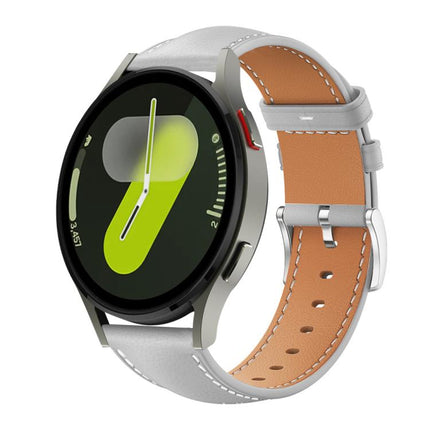 xDfind Flat Head Black Shark Fine Grain Leather Watch Band, For Samsung Galaxy Watch Ultra / Ultra 2025, For Samsung Galaxy Watch8 / Watch8 Classic, For Samsung Galaxy Watch7 / FE / 6 / 5 / 4 - DealBuddy