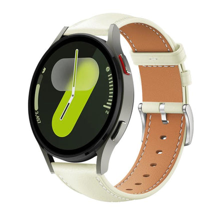xDfind Flat Head Black Shark Fine Grain Leather Watch Band, For Samsung Galaxy Watch Ultra / Ultra 2025, For Samsung Galaxy Watch8 / Watch8 Classic, For Samsung Galaxy Watch7 / FE / 6 / 5 / 4 - DealBuddy
