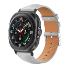 xDfind Flat Head Black Shark Fine Grain Leather Watch Band, For Samsung Galaxy Watch Ultra / Ultra 2025, For Samsung Galaxy Watch8 / Watch8 Classic, For Samsung Galaxy Watch7 / FE / 6 / 5 / 4 - DealBuddy