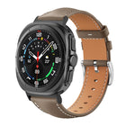 xDfind Flat Head Black Shark Fine Grain Leather Watch Band