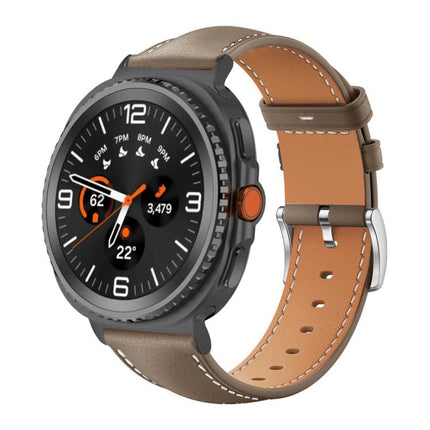 xDfind Flat Head Black Shark Fine Grain Leather Watch Band, For Samsung Galaxy Watch Ultra / Ultra 2025, For Samsung Galaxy Watch8 / Watch8 Classic, For Samsung Galaxy Watch7 / FE / 6 / 5 / 4 - DealBuddy