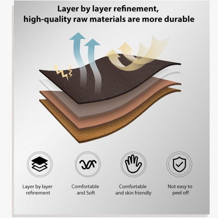 xDfind Flat Head Black Shark Fine Grain Leather Watch Band - DealBuddy